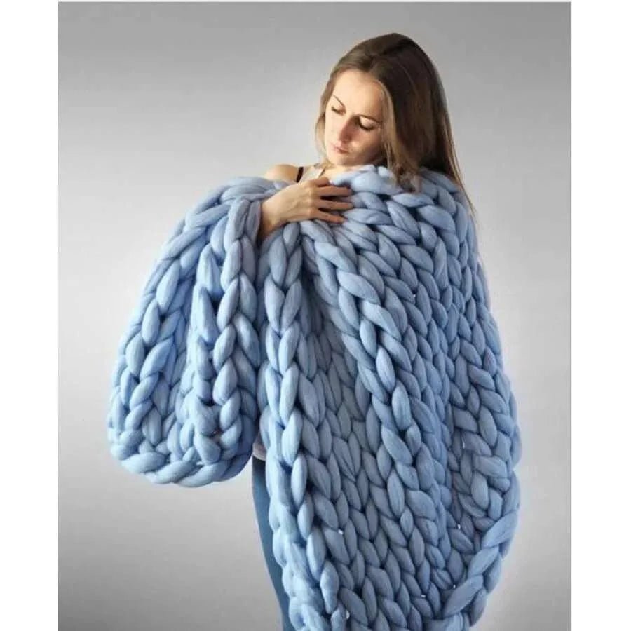 Chunky Merino Wool Blanket - Julia M LifeStyles