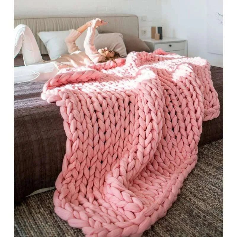 Chunky Merino Wool Blanket - Julia M LifeStyles