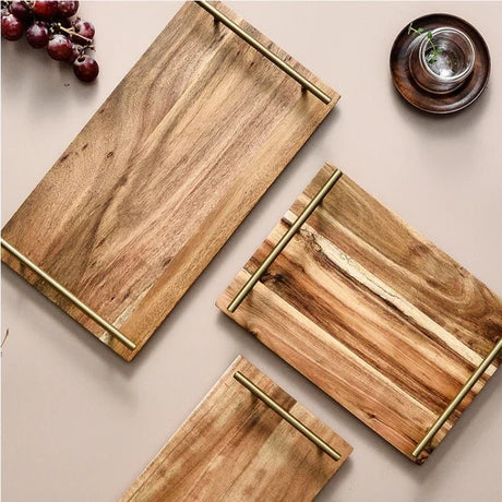 Classic Wooden Kitchen Serving Tray with Handles - Julia M LifeStyles