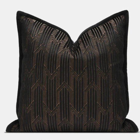 Classy Modern Italian Luxury Couch Pillow with Brown Stitching - Julia M LifeStyles