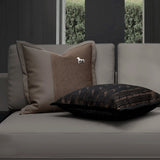 Classy Modern Italian Luxury Couch Pillow with Brown Stitching - Julia M LifeStyles