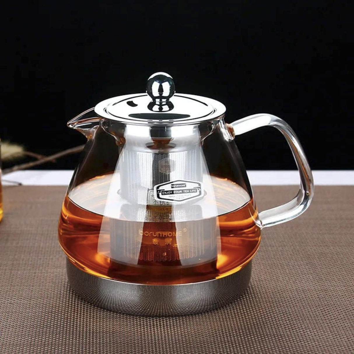 Clear Glass Teapot with 1.2L Capacity - Heat Resistant & Multifunctional - Julia M LifeStyles