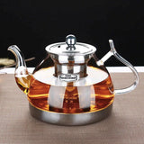 Clear Glass Teapot with 1.2L Capacity - Heat Resistant & Multifunctional - Julia M LifeStyles