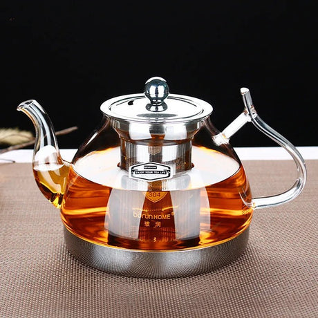 Clear Glass Teapot with 1.2L Capacity - Heat Resistant & Multifunctional - Julia M LifeStyles