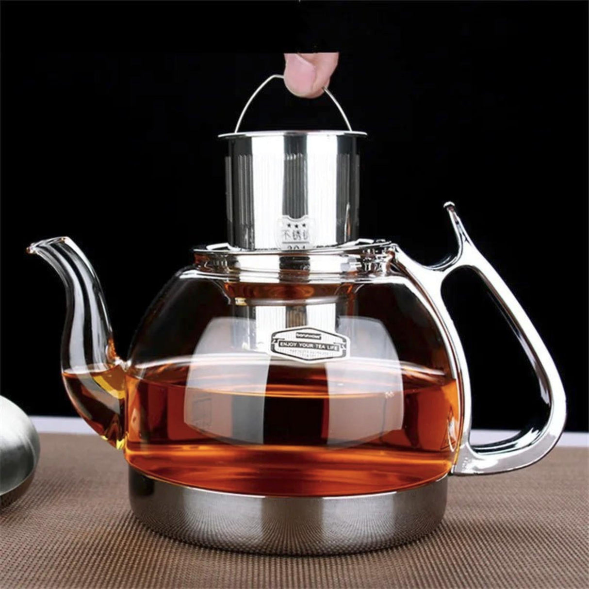 Clear Glass Teapot with 1.2L Capacity - Heat Resistant & Multifunctional - Julia M LifeStyles