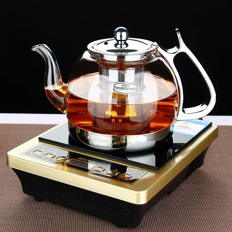 Clear Glass Teapot with 1.2L Capacity - Heat Resistant & Multifunctional - Julia M LifeStyles