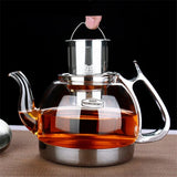 Clear Glass Teapot with 1.2L Capacity - Heat Resistant & Multifunctional - Julia M LifeStyles