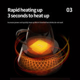 Coffee Cup Heater USB Heating Pad Coaster 4 Temperature Setting Electic Milk Tea Water Thermostatic Cup Warmer For Home Office - Julia M LifeStyles