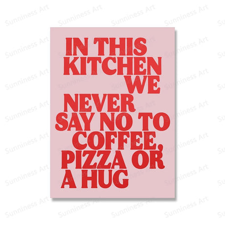 "Colourful Kitchen Quote Canvas Print" - Julia M LifeStyles