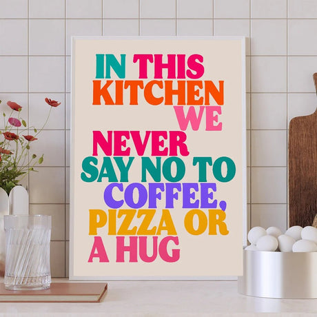 "Colourful Kitchen Quote Canvas Print" - Julia M LifeStyles