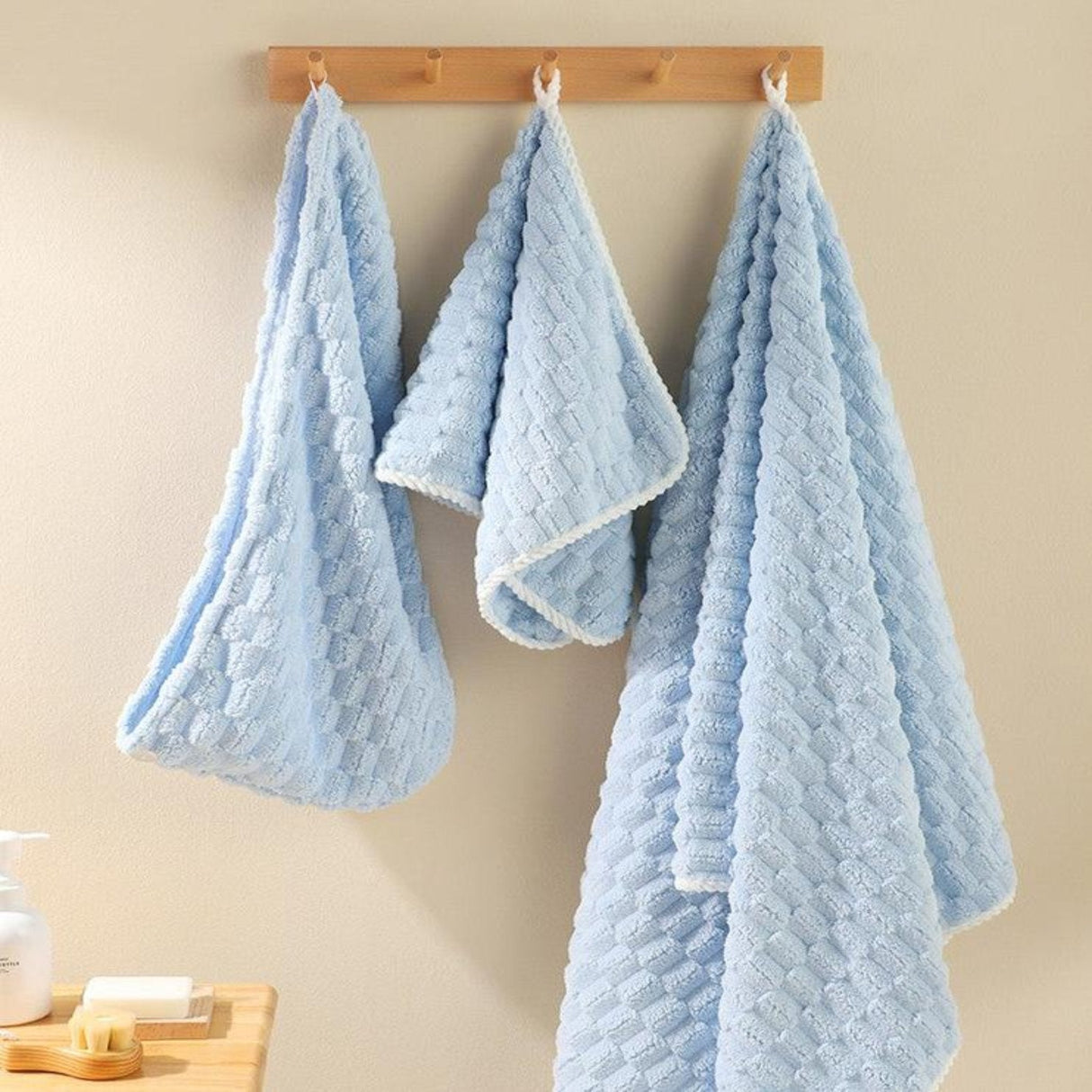 Cotton Towel Set with Hair - Drying Cap - Julia M LifeStyles