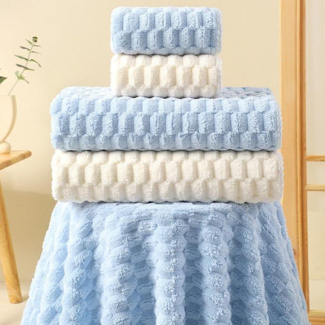 Cotton Towel Set with Hair - Drying Cap - Julia M LifeStyles