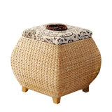 Countryside Chic Rattan Wooden Storage Bench - Julia M LifeStyles