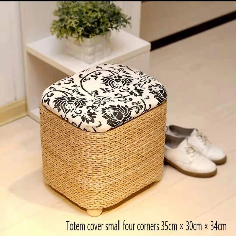 Countryside Chic Rattan Wooden Storage Bench - Julia M LifeStyles