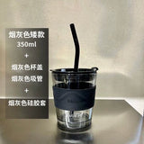 Couple Ins Style Glass Mug Household Straws - Julia M LifeStyles