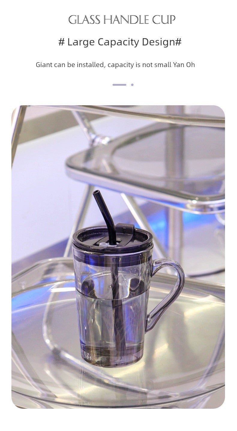 Couple Ins Style Glass Mug Household Straws - Julia M LifeStyles