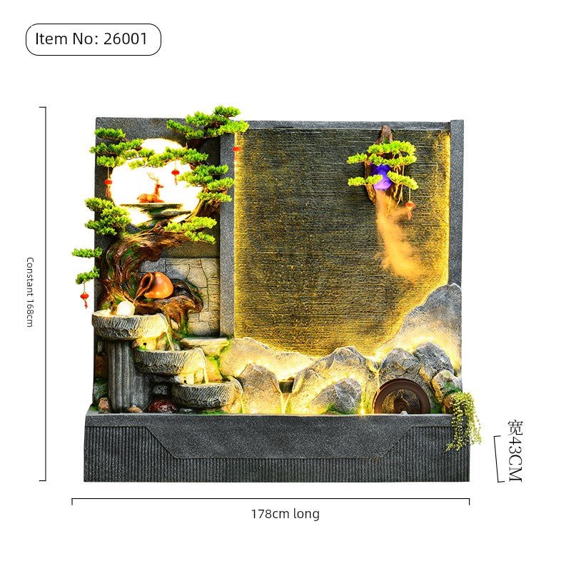 Double-Sided Rockery Water Curtain Wall for Fengshui Home Decor - Julia M LifeStyles