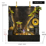 Courtyard Rockery Double - Sided Water Curtain Wall Fish Tank Water Screen Living Room Decoration Company Hotel Fortune Fengshui Wheel Landscape - Julia M LifeStyles