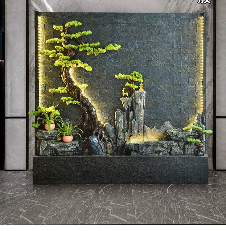 Double-Sided Rockery Water Curtain Wall for Fengshui Home Decor - Julia M LifeStyles