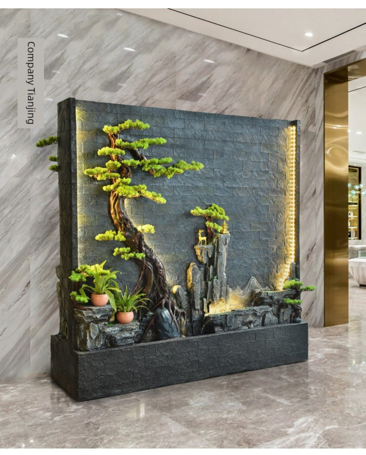 Double-Sided Rockery Water Curtain Wall for Fengshui Home Decor - Julia M LifeStyles