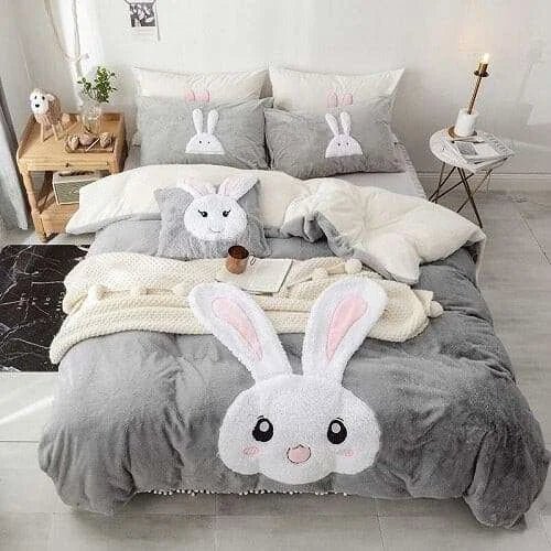 Cozy Cartoon Critters 4 - Piece Fleece Bedding Set - Julia M LifeStyles