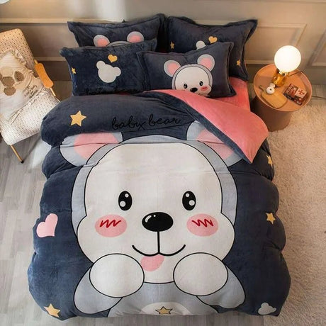 Cozy Cartoon Winter Bedding Set - Julia M LifeStyles