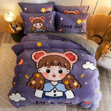 Cozy Cartoon Winter Bedding Set - Julia M LifeStyles