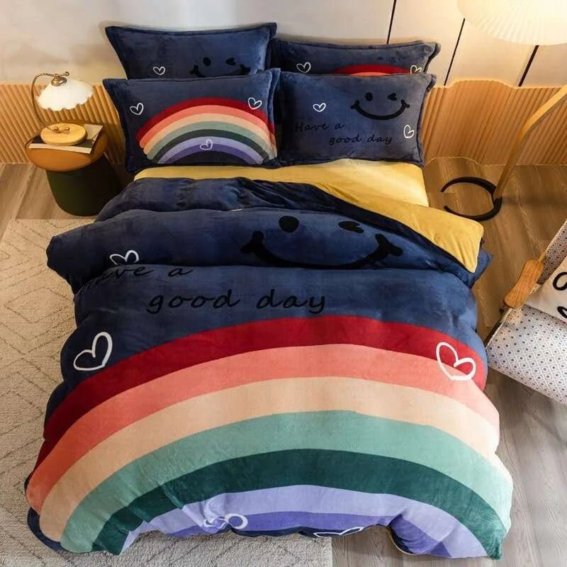 Cozy Cartoon Winter Bedding Set - Julia M LifeStyles