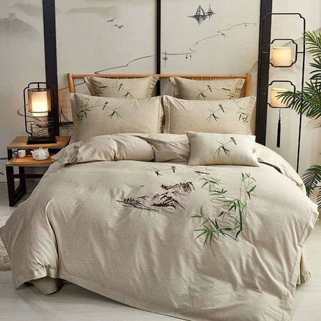 Cozy Winter Dreams 7 - Piece Chinese - style Bedding Set - Julia M LifeStyles