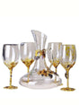 Creative Enamel Color Crystal Red Wine Glass Decanter Set - Julia M LifeStyles