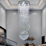 Crystal Chandelier Modern Spectacular LED Spiral Ball Raindrop K9 Ceiling Light Fixture Living Room Hotel Corridor Foyer - Julia M LifeStyles