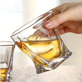 Crystal Glass Creative Twist Whiskey Cocktail Beer Mug 340ml - Julia M LifeStyles