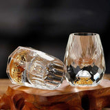 Crystal Glass Gold Foil Whiskey Glasses - Julia M LifeStyles