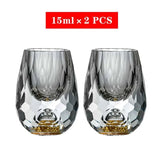 Crystal Glass Gold Foil Whiskey Glasses - Julia M LifeStyles