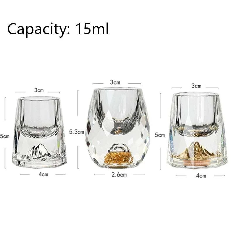 Crystal Glass Gold Foil Whiskey Glasses - Julia M LifeStyles