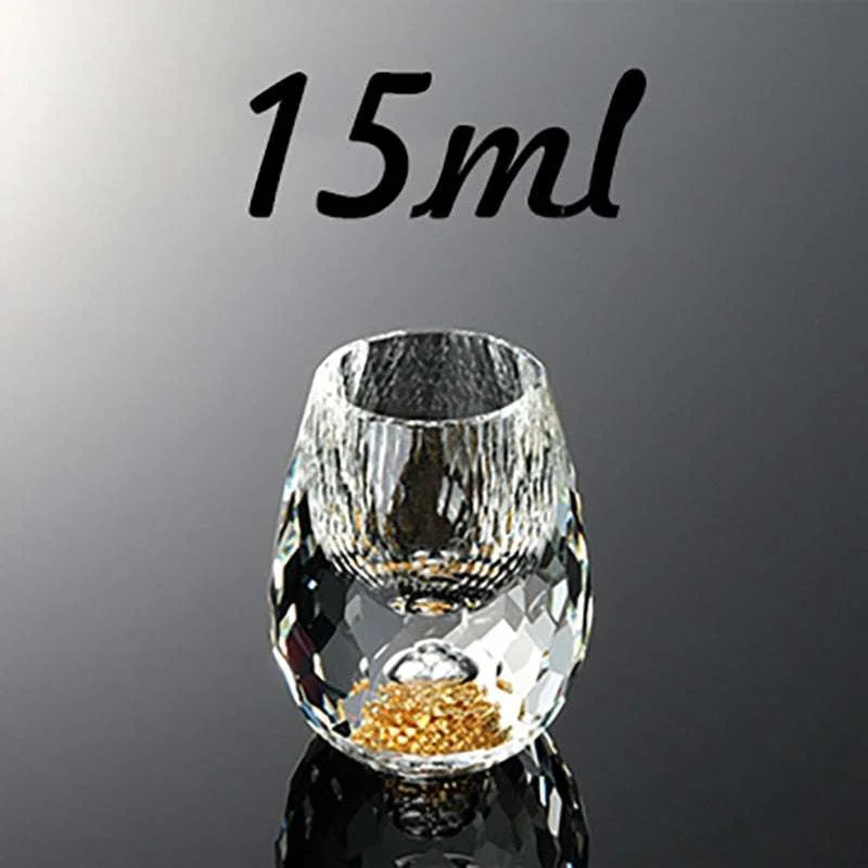 Crystal Glass Gold Foil Whiskey Glasses Drinkware Julia M Home & Kitchen   