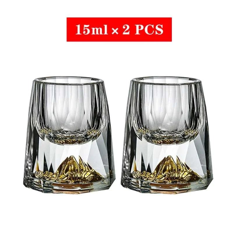 Crystal Glass Gold Foil Whiskey Glasses - Julia M LifeStyles