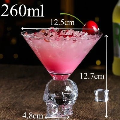 Crystal Skull Martini Glass | Unique Triangle Shape | 260ml - Julia M LifeStyles