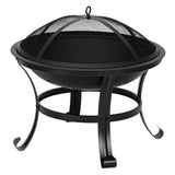 Curved Feet Iron Brazier Burning Fire Pit wood burning fire pit Julia M Home & Kitchen   