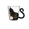 Cute Black Cat Glass Coffee Mug Set - Kawaii Japanese Style - Julia M LifeStyles