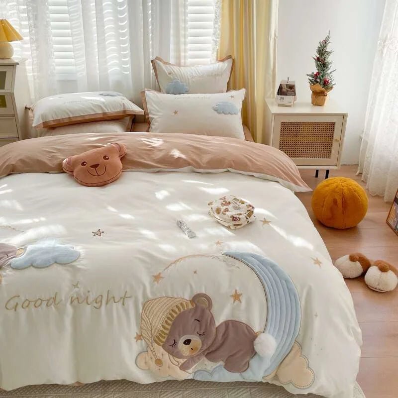 Cute Cartoon 4-Piece Bedding Set - Julia M LifeStyles