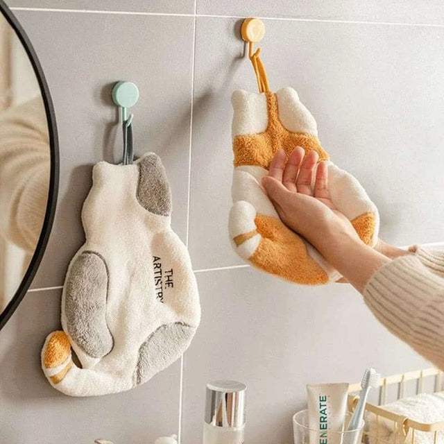 Cute Cat Hand Towel For Child Super Absorbent - Julia M LifeStyles