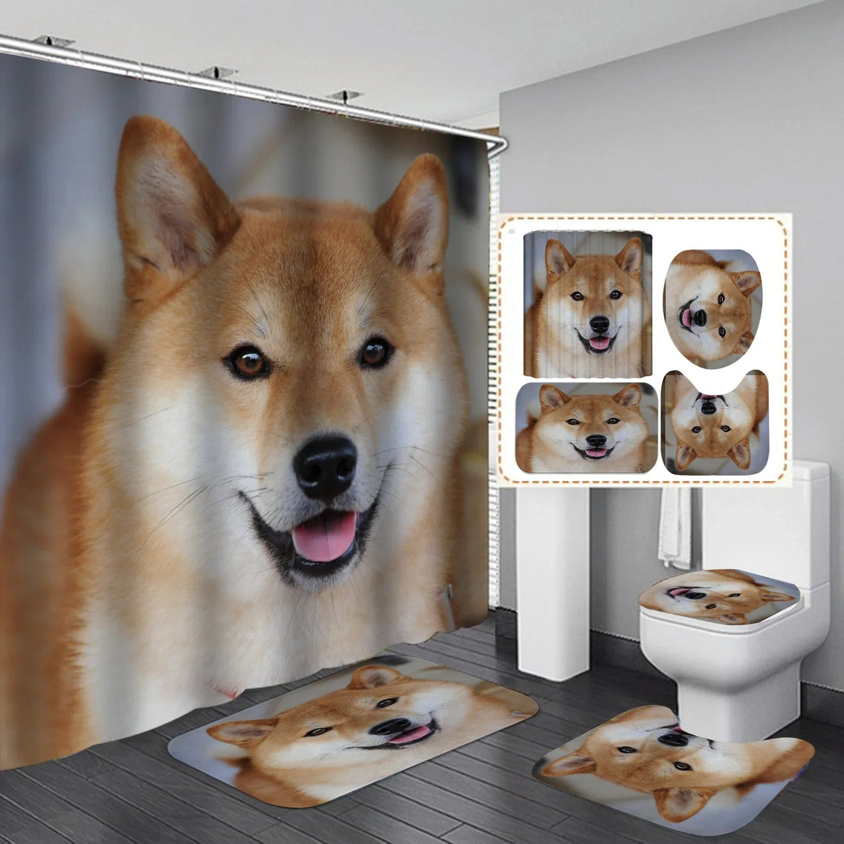 Labrador Love Waterproof Shower Curtain Set - Julia M LifeStyles