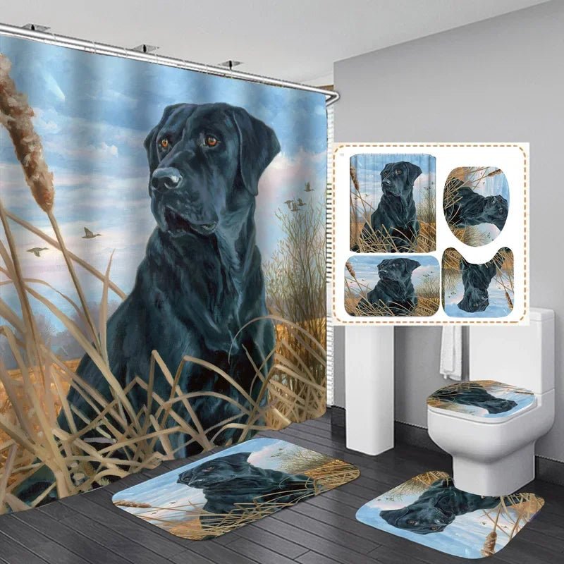 Labrador Love Waterproof Shower Curtain Set - Julia M LifeStyles