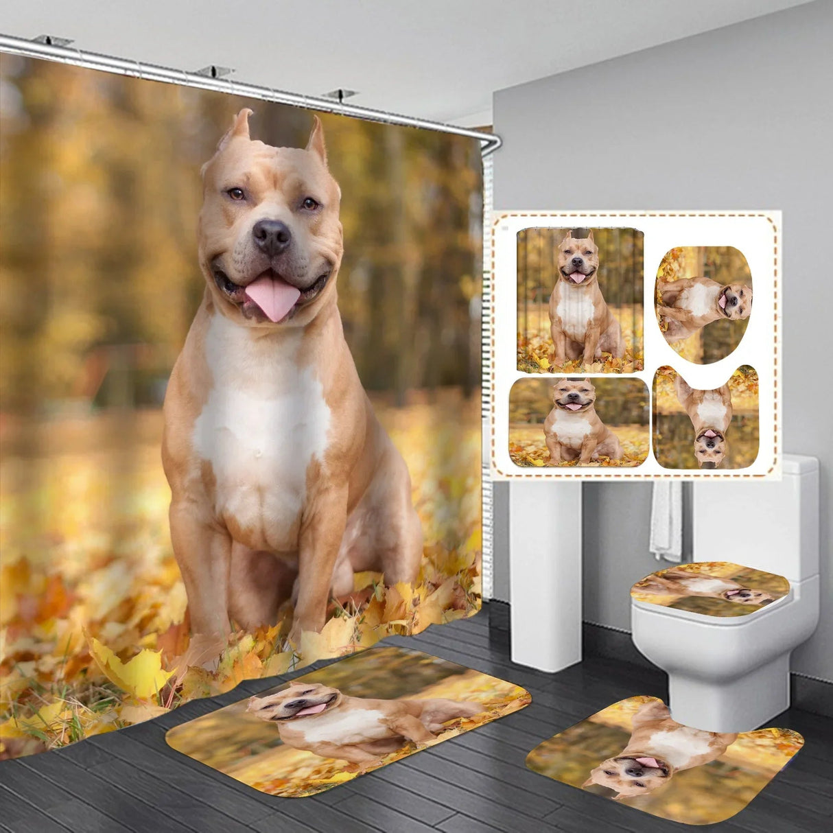 Labrador Love Waterproof Shower Curtain Set - Julia M LifeStyles