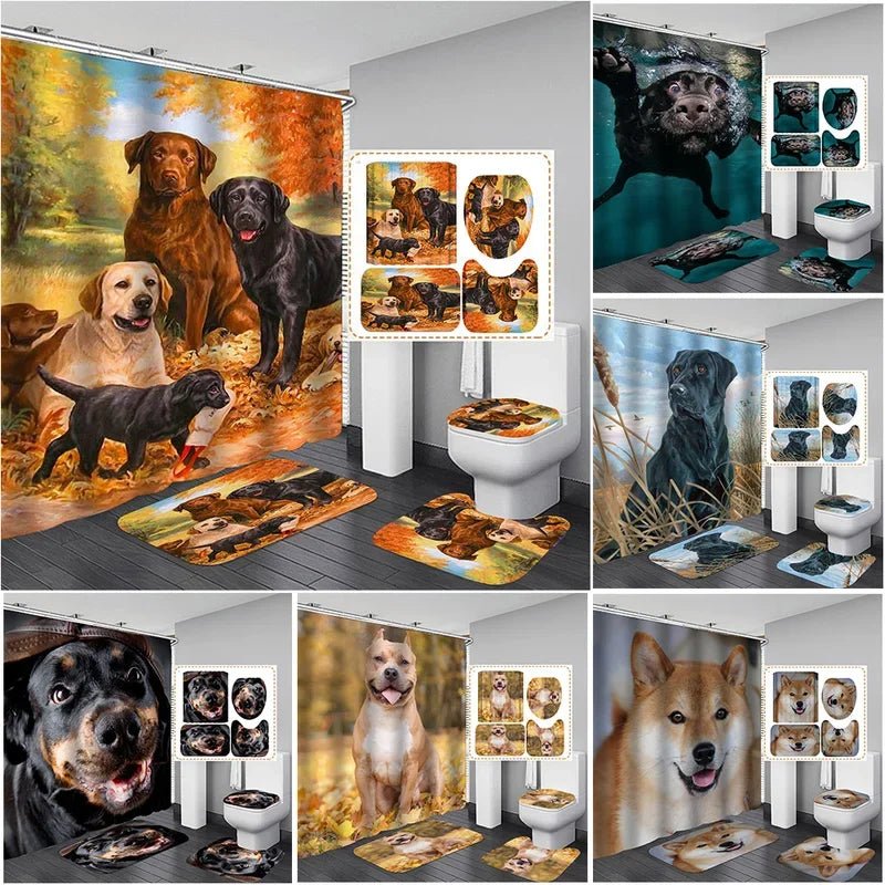 Labrador Love Waterproof Shower Curtain Set - Julia M LifeStyles