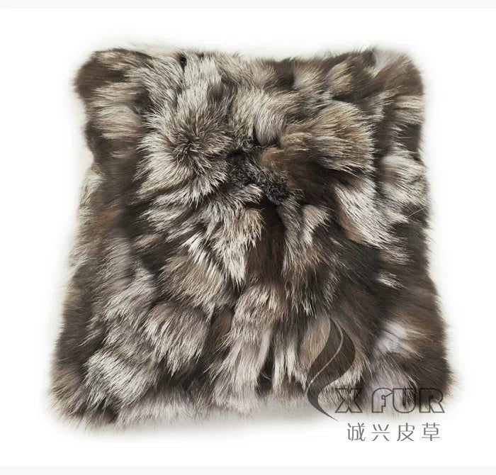 CX - D - 96B New Products Silver Fox Fur Red Fox Fur Sofa Cushion Cover - Julia M LifeStyles