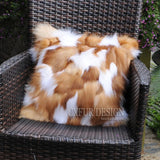 CX-D-96B New Products Silver Fox Fur Red Fox Fur Sofa Cushion Cover - Julia M LifeStyles