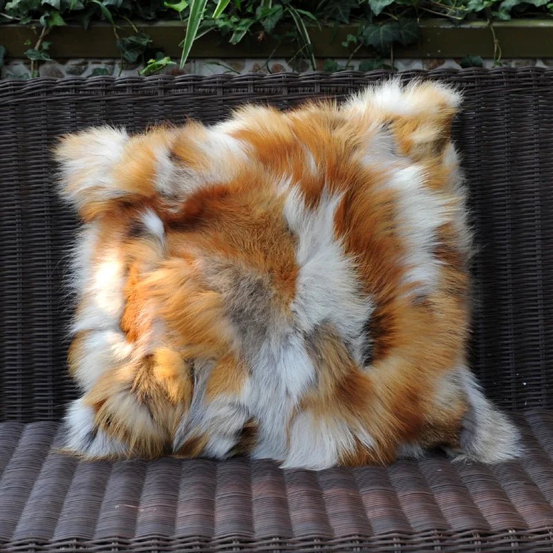 CX - D - 96B New Products Silver Fox Fur Red Fox Fur Sofa Cushion Cover - Julia M LifeStyles