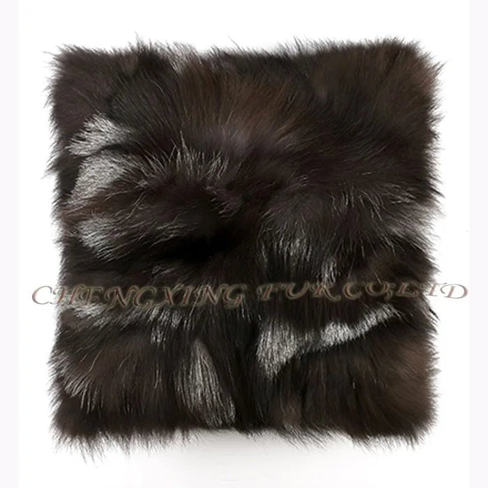 CX-D-96B New Products Silver Fox Fur Red Fox Fur Sofa Cushion Cover - Julia M LifeStyles